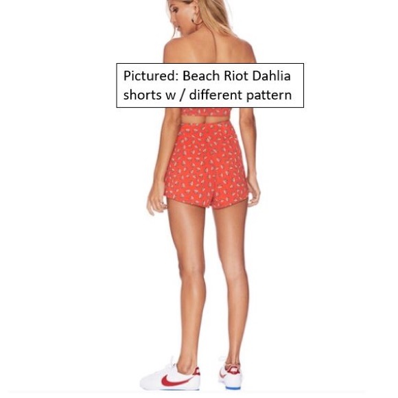 NWOT | Beach Riot | Red & Blue Floral Top + Shorts - Picture 6 of 6